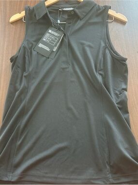 J Lindberg Women's Black Sleeveless Polo Tank Top